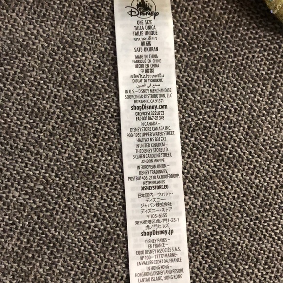 Disney Minnie Mouse Sequined Headband Gold Blue Headband 50th Anniversary - Picture 11 of 16